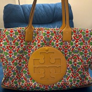 Tory Burch Floral Tote Handbag